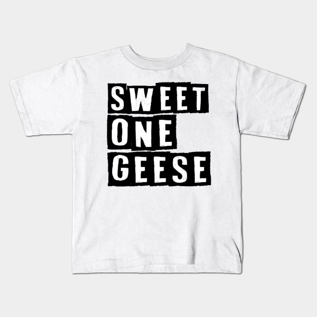 Sweet One Geese Kids T-Shirt by Dudey Rhino